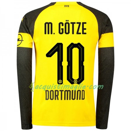 Divisa di Calcio Borussia Dortmund M.Gotze 10 Prima 2018/2019 Manica Lunga